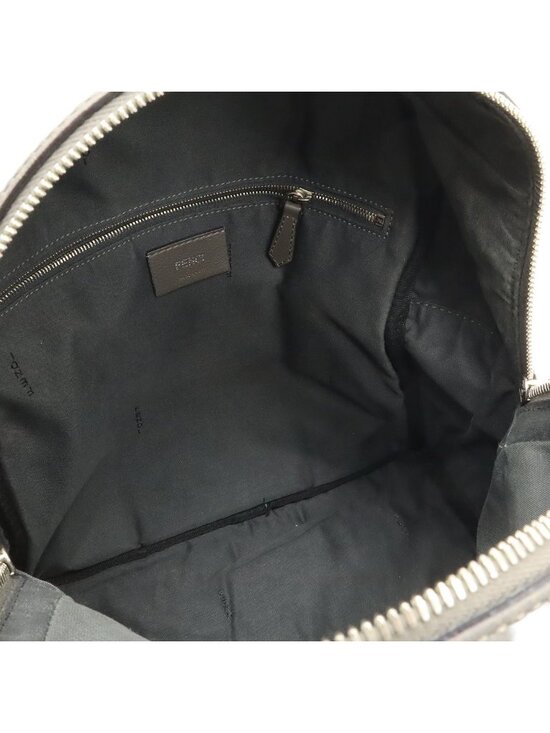 Fendi Visible Backpack Studs Leather Gray Silver main image 7